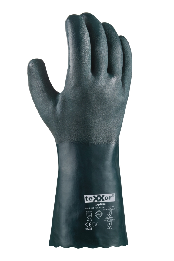 teXXor® Chemikalienschutz-Handschuhe
PVC GRÜN – Bild 2