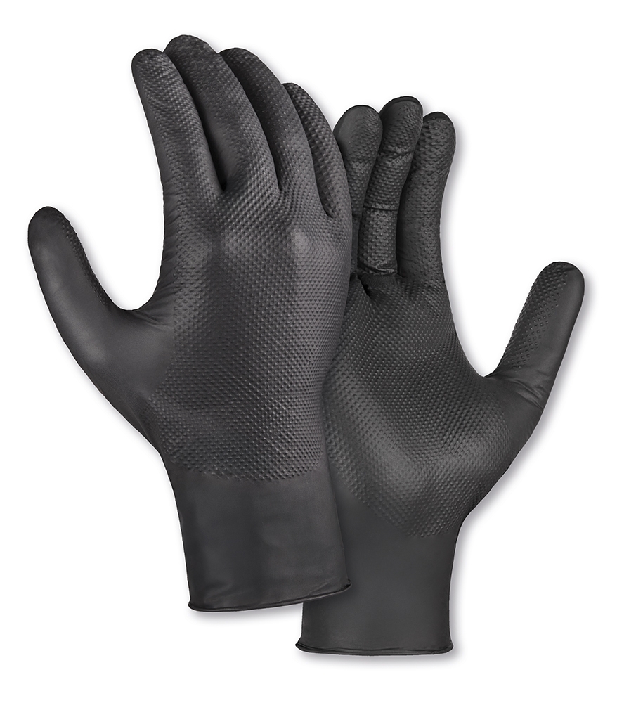 teXXor® Nitril-Einweg-Handschuhe DIAMOND GRIP
schwarz