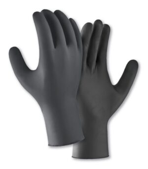 teXXor® Nitril-Einweg-Handschuhe fingerspitzentexturiertschwarz