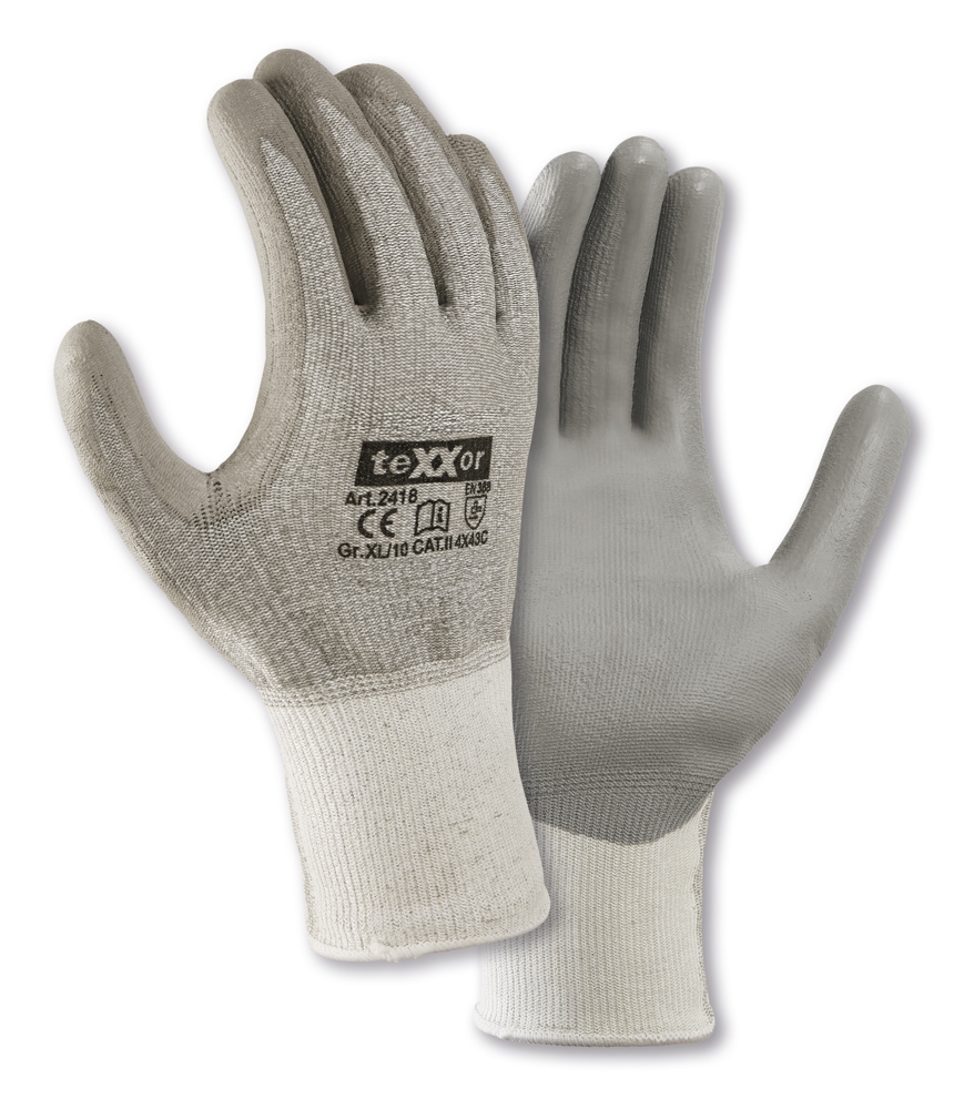 teXXor® Schnittschutz-Strickhandschuhe
PU-BESCHICHTUNG