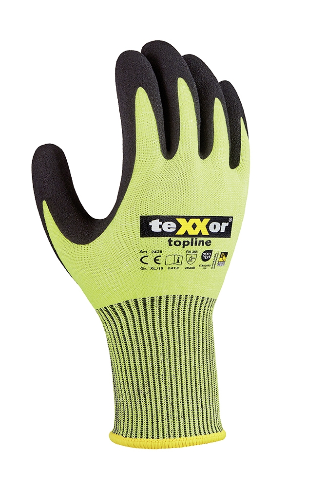 teXXor® topline Schnittschutz-Strickhandschuhe
BESANDETE NITRILBESCHICHTUNG – Bild 2
