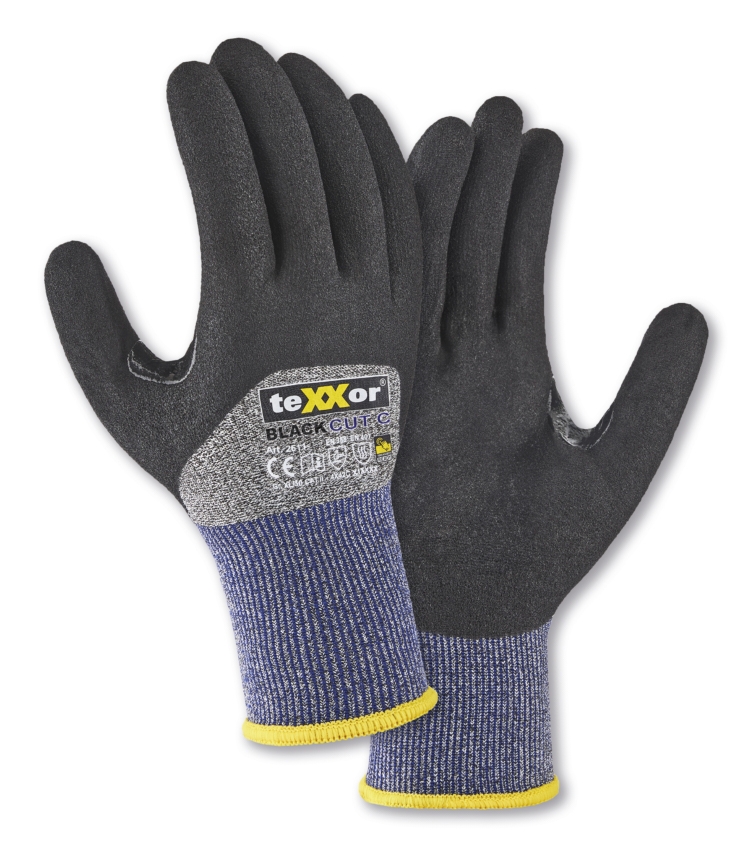 teXXor® Schnittschutz-Strickhandschuhe
BLACK CUT® C 3/4 Beschichtung