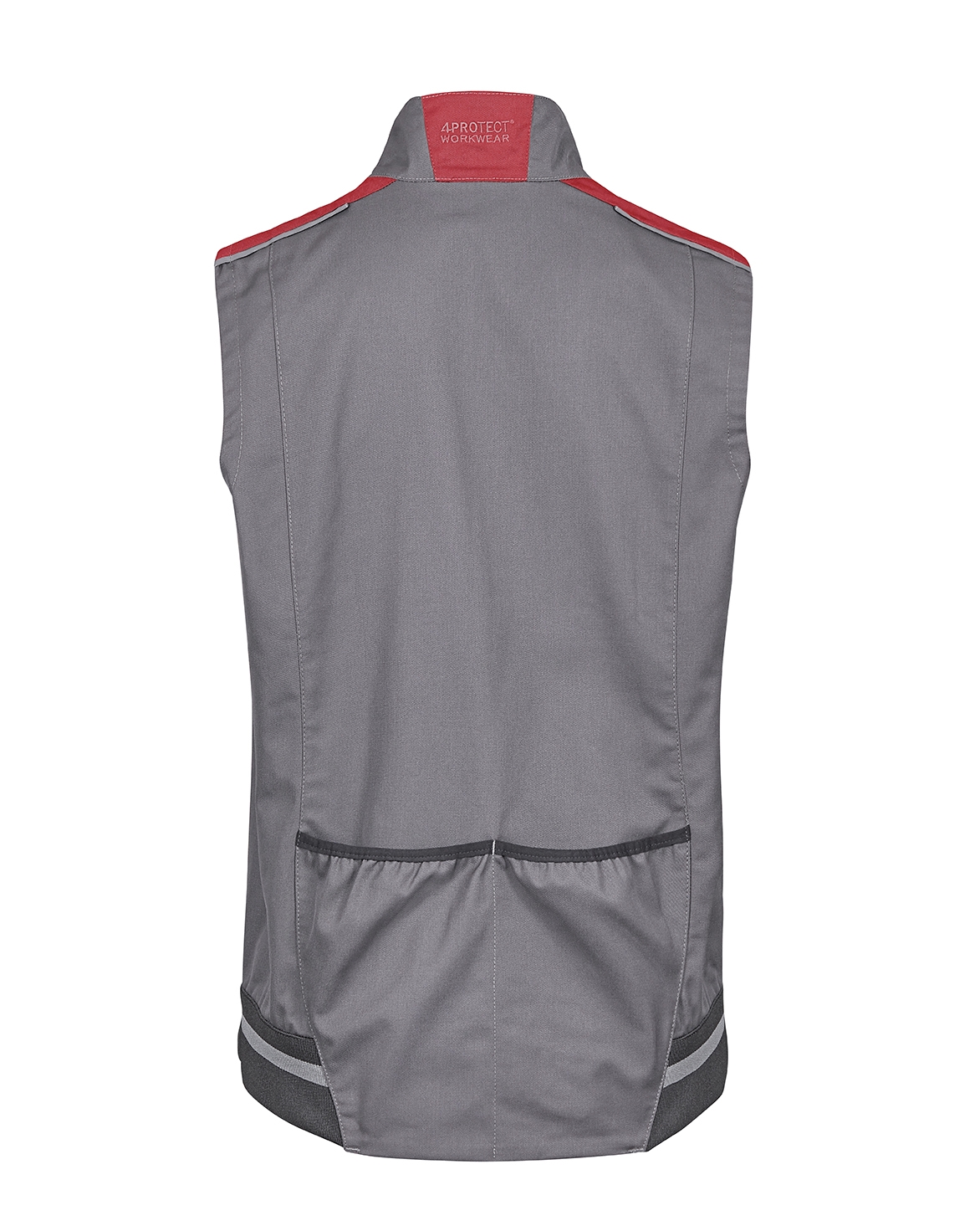 4PROTECT® Workwear Weste,
grau/rot, – Bild 2