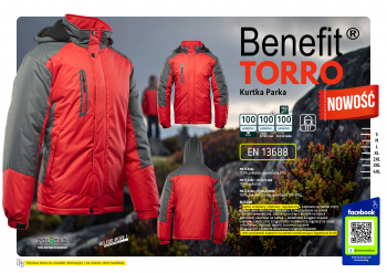 Benefit Benefit Torro Jacke Stahl/Rot – Bild 19