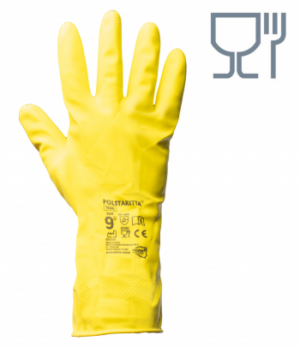 Polstaritta Polstaritta Gummibeflockte Handschuhe (2110X ) Gelb