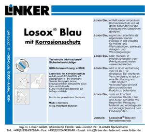 Losox Blau mit Korrosionsschutz 25 Ltr. Kanister