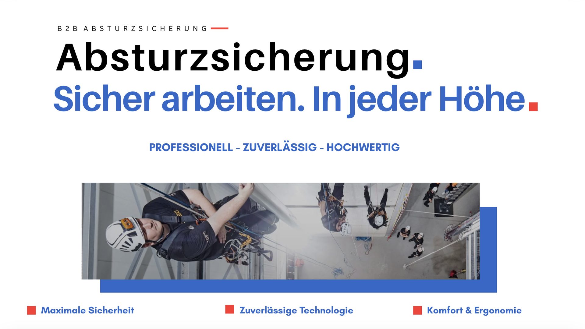 Absturzsicherung für sicheres Arbeiten in der Höhe bei PROYOTEC